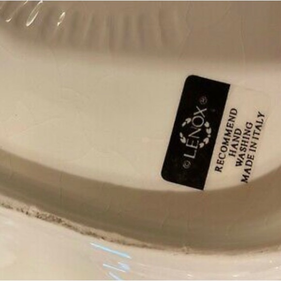 LN Lenox BUTLER'S PANTRY 2-Tier Shell Shaped Server Bowl - Made in Italy - Picture 7 of 9